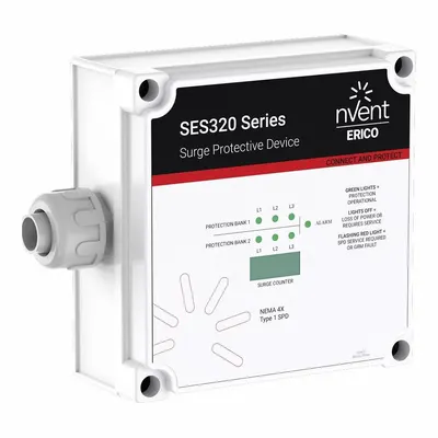 NVENT ERICO Surge Protection Device: Three Phase, 480V AC, 1800 V (L-G)/1800 V (L-L) - External Surface-Mount SPDs
