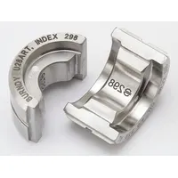 This replacement crimping die set from BURNDY is designed for use with PAT750 tools. It accommodates one size and is intended for crimping AWG aluminum lugs in the YA-A/YS-A series. The die set is constructed of white aluminum