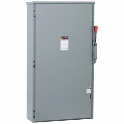 SQUARE D Safety Switch: Fusible, 400 A, Single Phase, 240V AC, Galvanized Steel - Fusible Safety Switches