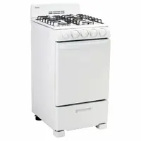 DANBY Free Standing Gas Range: White, Natural Gas, 4 Burners, ADA Compliant (MPN DR203WGLP)