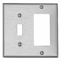 LEVITON Wall Plate: Combo, 2 Gang, Std Size (MPN S126)