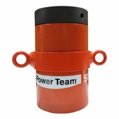 Single-acting hydraulic ram with 200 ton nominal capacity and 2 in nominal stroke length. Suitable for heavy lifting, pressing, and maintenance tasks in industrial environments.