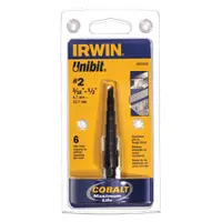 IRWIN Step Drill Bit: 3/16" to 1/2", Black Oxide Cobalt, Hex Shank (MPN 10232cb)