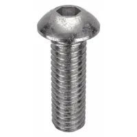 Socket Head Cap Screw: 5/16"-18 Thread Size, 1 in Lg, Button, NL-19, Stainless Steel, 18-8, 25 PK (MPN FBBHSCAPS516181P25)