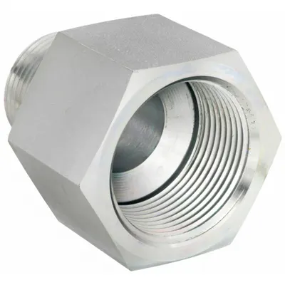 AEROQUIP Hydraulic Hose Adapter: 1 in x 1 1/4 in Fitting Size, Male x Female, NPTF x NPTF - NPTF-to-NPTF Steel Hydraulic Hose Adapters
