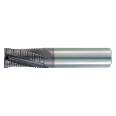 WIDIA HANITA Roughing End Mill: Carbide, TiCN Coated, 4 Flute, Fine Pitch, 1/2" Mill Dia - Corner-Chamfer Carbide Roughing End Mills for Steel & Cast Iron