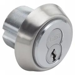 This BEST mortise cylinder features an interchangeable core and a chrome finish. It includes a 3/16 in ring and is configured with 7 pins. Designed for use in mortise lock assemblies, it supports core interchangeability for rekeying applications.