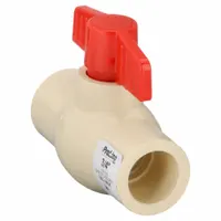 APPROVED VENDOR Manual Two-Way Ball Valve: 3/4 in Size, CPVC, Straight, Socket x Socket, One-Piece (MPN 107-124)