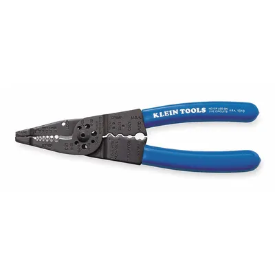 KLEIN TOOLS Long Nose Wire Stripper/Crimper/Cutter/Looper: 20 AWG to 10 AWG, 8 1/4 in Overall Lg - Multifunction Wire Strippers