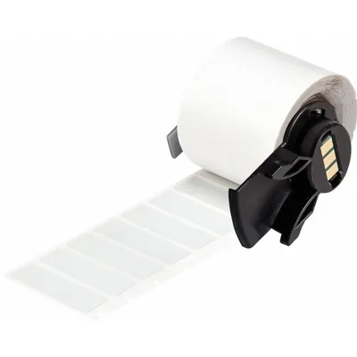BRADY Pre-Cut Label Stock Roll: 1/2 in x 1 1/2 in, 1 1/2 in x 1/2 in, Polyester - Brady Precut Label Rolls