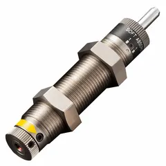 Steel shock absorber with 105 mm extended length and 35.2 N force rating. Used to dampen motion and absorb impact in industrial machinery, conveyors, and automation equipment for controlled deceleration.