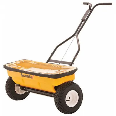 SNOWEX Manual Walk-Behind Spreader: Snow Removal and De-Icing, 160 lb Capacity - Salt & Ice Melt Spreaders