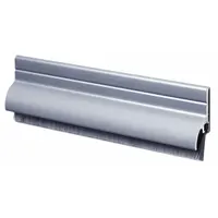 Aluminum door sweep with brush insert, 36 inches long and 1/2 inch wide. Seals the gap under a door to block drafts, dust, insects, and light. Commonly used in commercial and industrial facilities to improve energy efficiency and maintain clean environments