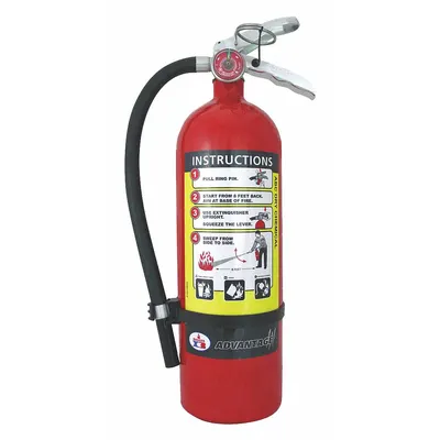 BADGER Fire Extinguisher: 5.5 lb Extinguisher Capacity, 3A:40B:C, Monoammonium Phosphate - Class ABC Fire Extinguishers