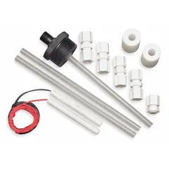 Vertically mounted float switch with polypropylene construction and lead wire electrical connections. Requires a minimum media specific gravity of 0.94 for operation. Used for point-level sensing in tanks or vessels containing water, oils, or chemicals.