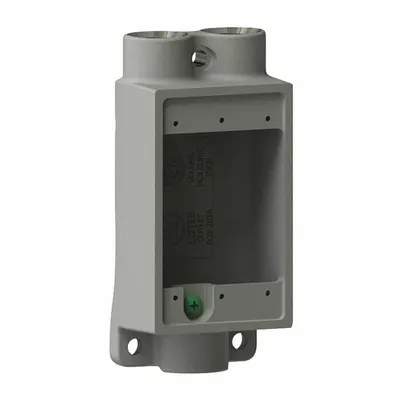 HUBBELL KILLARK Device Box: Iron, Rectangular, 1 Gangs, 3/4 in Hub Size, 18 cu in Capacity - Iron Weatherproof Electrical Boxes
