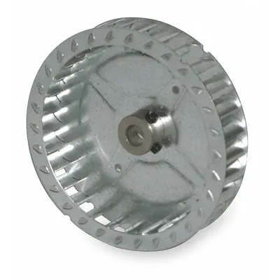 REVCOR Blower Wheel: Forward-Curved, 6 5/16 in Dia, 2 in W, CCW Closed End, Steel Wheel - Single-Inlet Forward-Curved Blower Wheels