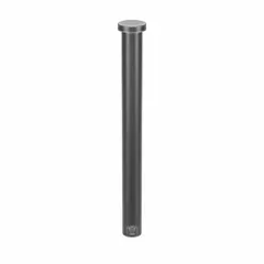 Steel standard clevis pin with 3/8 in diameter and 4 in shank length. Used in clevis and hitch-pin applications for mechanical linkages requiring a non-locking, removable pivot point. Supplied in a 10-pack.