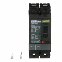 Molded Case Circuit Breaker: 20 A Amps, 25kA at 240V AC, Fixed, Line/Load Lug, Non-Applicable, HD (MPN HDL26020)