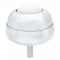 This threaded-stud mount ball transfer features a 1 in diameter Nylon ball with a 35 lb load capacity and 1 3/8 in projection. Designed for low-friction omnidirectional movement in industrial conveyor systems, assembly lines, packaging stations, and transfer tables