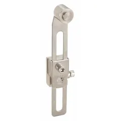This Dayton roller lever is a replacement actuator for limit switches, featuring a rotary lever roller design with a front roller position. The arm/operator length is adjustable up to 4.63 inches maximum. Suitable for use in industrial machinery, conveyors, and automation systems to detect mechanical motion or position.