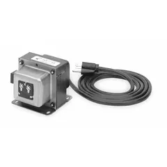 The SLOAN MCR427 is a voltage transformer that converts 100V AC input to 24V AC output. It is used to power electronic plumbing fixtures such as sensor-activated flush valves and faucets in commercial restroom applications.