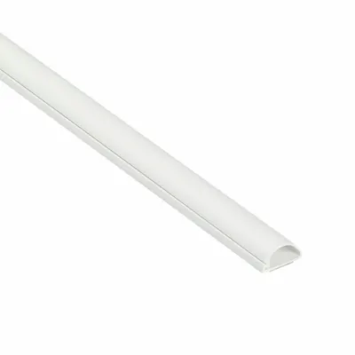 D-LINE Raceway: Micro+, 13/16 in Wd, 3/8 in Ht, 79 in Lg, Plastic - Half- & Quarter-Round Cable Concealer Strips
