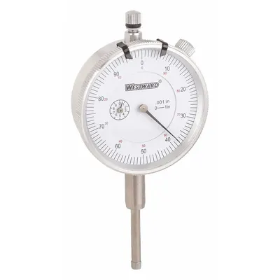 WESTWARD Dial Indicator - Lug Back: Inch, Mechanical, 0.001 in Accuracy - Continuous Reading Back Lug Dial Indicators