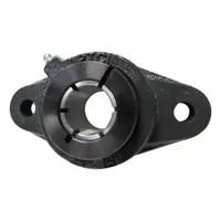 This flange-mount ball bearing features a 35 mm cylindrical bore and a cast iron housing with a concentric collar. It is lubricated with NLGI2 grease and uses a 7/16 in mounting bolt. Designed for moderate-load applications such as conveyors and material handling equipment, it supports rotating shafts with minimal radial loads and misalignment