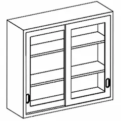 This wall mounted cabinet from BLICKMAN is constructed of stainless steel for corrosion resistance and easy cleaning. It measures 35 inches wide by 13 inches deep by 30 inches high with no drawers. Suitable for storage in laboratories, cleanrooms, food processing, and other environments requiring hygienic wall-mounted storage.