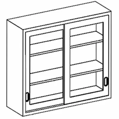 BLICKMAN Wall Cabinet: 30 in Overall Ht, 13 in Overall Dp, 35 in Overall Wd, Stainless Steel - Wall Mounted Cabinets