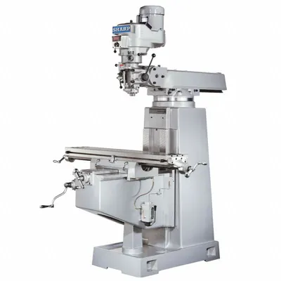 SHARP Milling Machine: TMV, Gear Drive, 3 hp - Electronic Variable-Speed Vertical Milling Machines