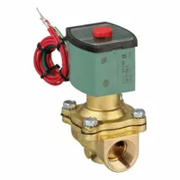 REDHAT Solenoid Valve: 2-Way, Normally Open, 3/4 in Pipe Size, 24V DC, Watertight, High Flow (MPN 8210G035)