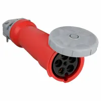 HUBBELL Pin and Sleeve Connector: Red, 277/480V AC, Three Phase, 100 A, 4 Pole, 5 Wire (MPN HBL5100C7W)