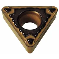 Triangle (T) indexable turning insert for lathe operations. Provides three cutting edges for general turning, finishing, and light roughing of metals. Suitable for precision machining in manufacturing applications