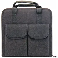 PLATT Tool Bag: 13 3/4 in W x 2 in D x 2 in H, Black, Nylon, 31 Pockets, 29 Inside Pockets, Nylon (MPN 665ZT)