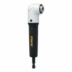 This right-angle attachment converts a cordless drill for use in confined spaces where a standard drill cannot fit. With an overall length of 8 inches, it enables drilling and driving fasteners in corners and narrow cavities. Suitable for framing, cabinetry, and electrical work.