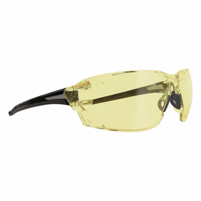 EDGE EYEWEAR Safety Glasses: Yellow Lens, Full-Frame, Metal Detectable, Black Frame - Padded Comfort-Fit Safety Glasses