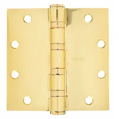 Steel full mortise-mount butt hinge with 2 in leaf width. Features ball bearing type for reduced friction and a removable pin for easy door removal. Suitable for commercial or industrial door applications requiring a full mortise installation.