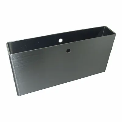 HADRIAN Pilaster Anchor Shoe: Stainless Steel, Stainless Steel, 8 in Overall Ht - Pilaster Shoes & Parts for Bathroom Partitions