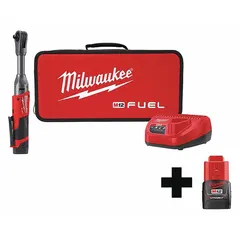 This cordless ratchet delivers 55 ft-lb of maximum torque and a no-load speed of 250 RPM. It operates on a Li-Ion battery system and includes a brushless motor with a ball detent mechanism. Suitable for fastening and loosening bolts and nuts in confined spaces where manual ratchets are less efficient.