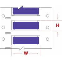 Sleeve Label: 3/16 in x 2 in, Polyolefin, Violet (Matte), For 10 AWG to 20 AWG Wire Gauge (MPN PS-187-2-VT-S)