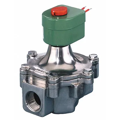 REDHAT Solenoid Valve: 2-Way, Normally Open, 2 in Pipe Size, 110V AC/120V AC, High Flow - 2-Way/2-Position, Normally Open Solenoid Valves