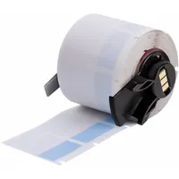 Wraparound Label: 1 1/2 in x 1 in, 1 in, Vinyl, Blue (Matte), For 10 AWG to 4 AWG Wire Gauge (MPN M6-31-427-BL)