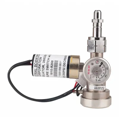 INDUSTRIAL SCIENTIFIC Gas Cylinder Regulator, Switch, Stainless Steel, Female - Accessories for Portable Gas Detection Calibration
