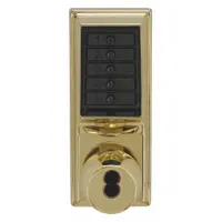 KABA SIMPLEX Mechanical Push Button Lockset: Brass (MPN EE1011/EE1011-03-41)