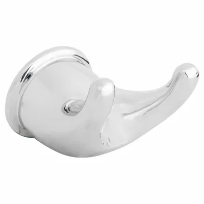 MASON Robe Hook: 1 7/8 in x 2 1/4 in x 3 3/4 in, Zinc, Chrome-Plated - Bathroom Hooks