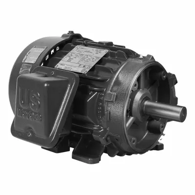 U.S. MOTORS Motor: Flange Mount, Totally Enclosed Fan Cooled, 7 1/2 hp, 230/460V AC - C-Face with Rigid Base 3-Phase General Purpose AC Motors