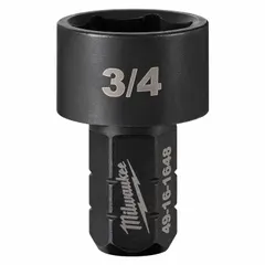 This 3/4 in SAE impact socket features a 6-point, short profile with a black oxide finish. It is designed for use with impact wrenches in high-torque fastening applications. Overall length is 1 41/64 in.