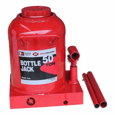 AMERICAN FORGE & FOUNDRY Bottle Jack: Steel, Mechanical, 50 ton Load Capacity - High-Clearance Bottle Jacks